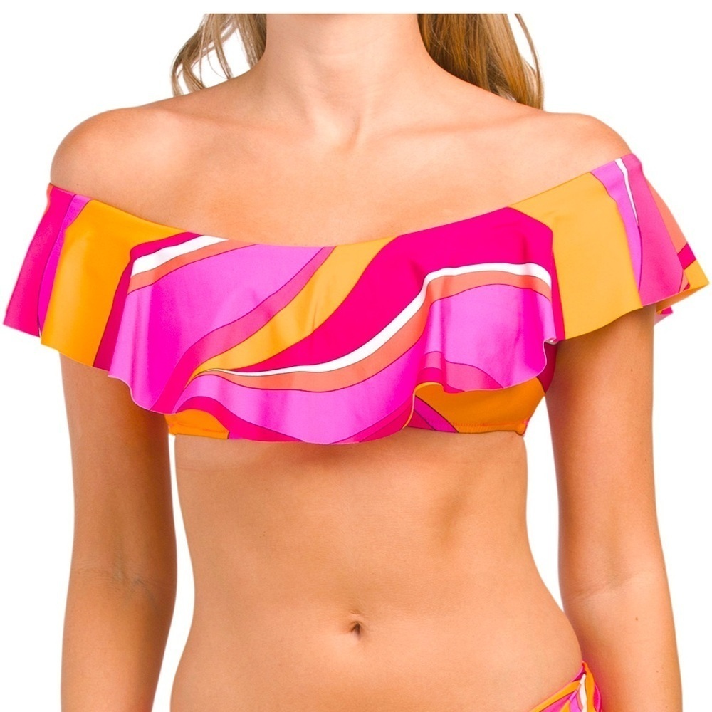 Trina Turk Woman’s Bikini Bandeau Top Size 6 Vivid Vista NWT Strapless